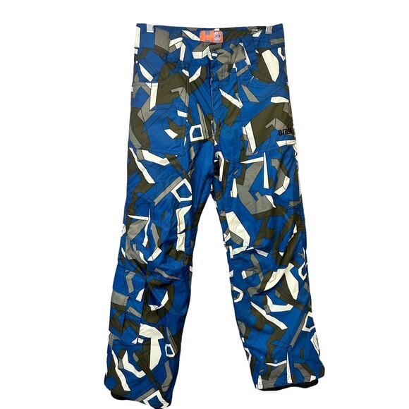 Orage prime 10 blue gray abstract snow ski pants junior youth size 14 (XL)
